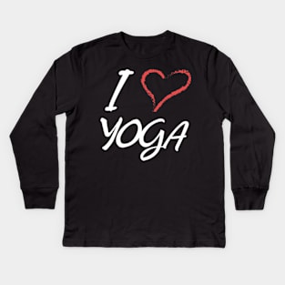 I Love Yoga Kids Long Sleeve T-Shirt